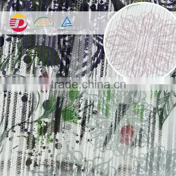 Hot Selling Beautiful Big Flower Pattern Customed Print Knit Lace Fabric for Sale photo-4