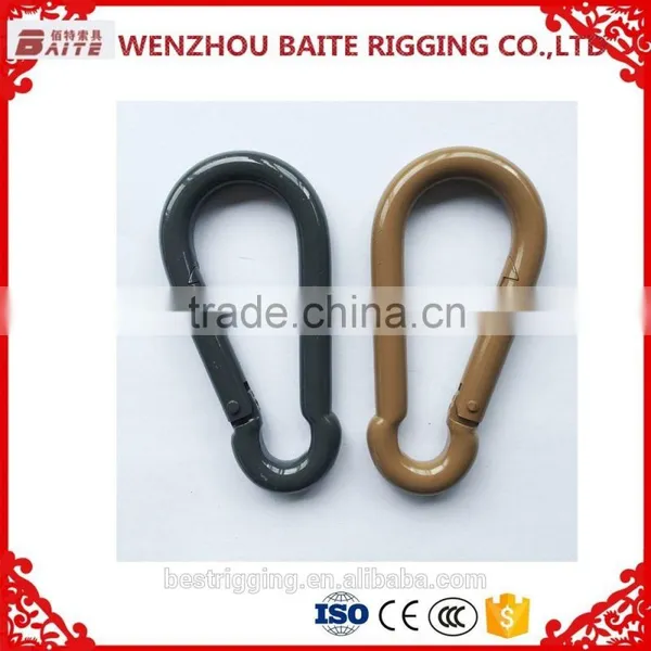 Smart Colorful Locking Carabiner,black Single Swivel Dog Snap Hook,Black Climbing Snap Hook photo-3