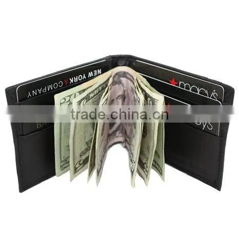 Men's Compact Lambskin Leather Bifold Front Pocket Metal Money Clip Wallet Quality Choice photo-6