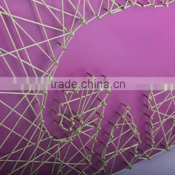 Hand-made Wooden String Wall Art With the Elephant Shaped Design for Home Decoration photo-3