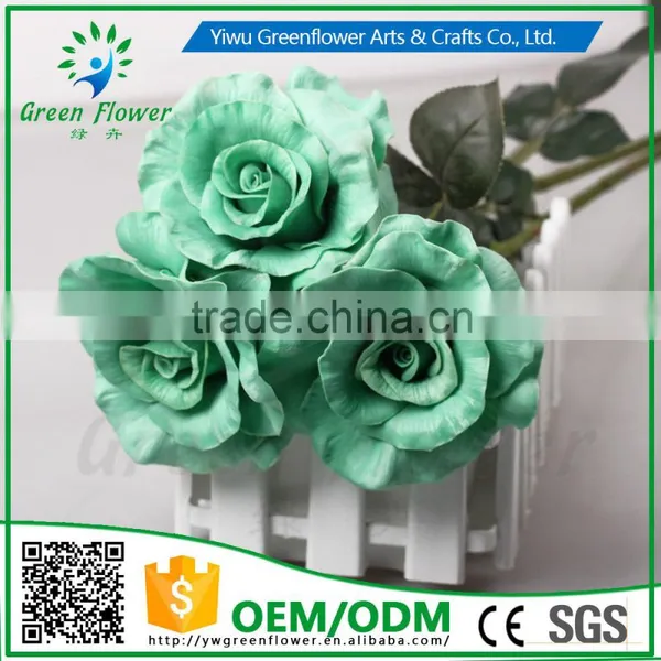 Greenflower 2016 Wholesale Handscrafts Real Touch Latex PU China Artificial Flowers Big Rose for Wedding Decoration Occation photo-3