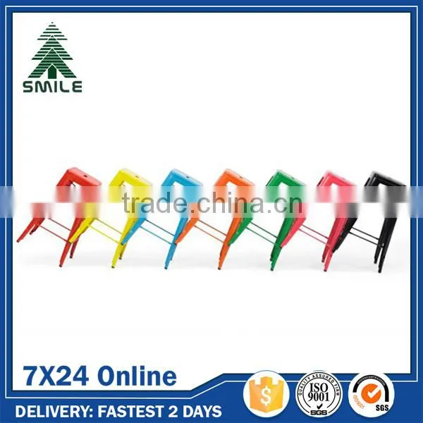 Wholesale Cheap White Red Green Stackable Metal Stools for Sale photo-3