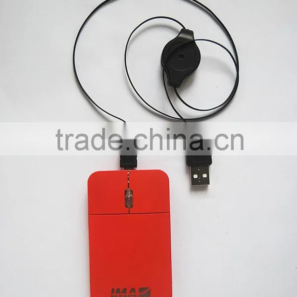 COMPUTER LED POCKET MOUSE WITH RETRACTABLE CABLE photo-5