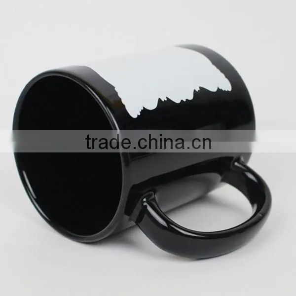 11oz Black Luminous Mug With Irregular Edge photo-2