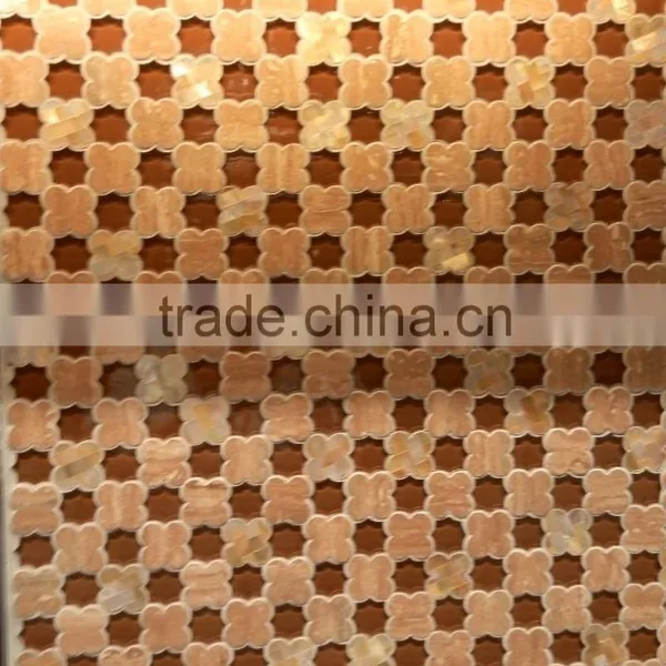 Brick Pattern Glass Sea Shell Mosaic Tile,interior Wall Mosaic Tile