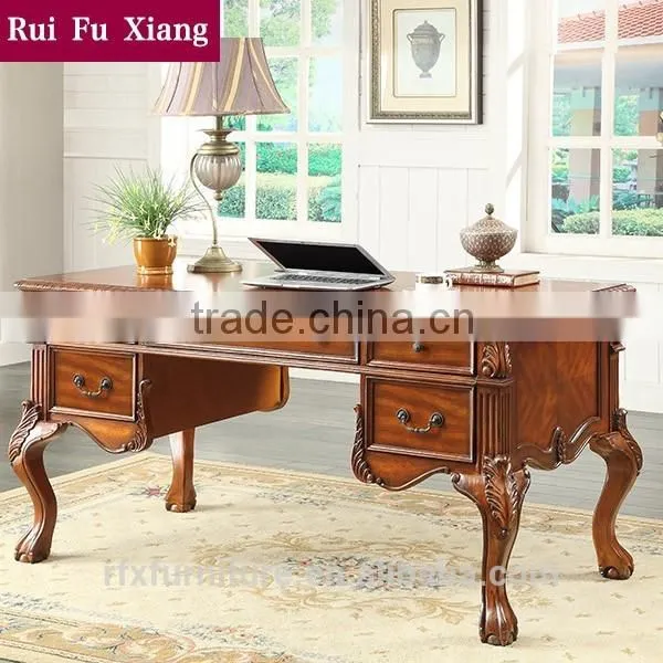 Solid Wood Vintage Office Computer Desk Assemble for Office Furniture AG-203 photo-2