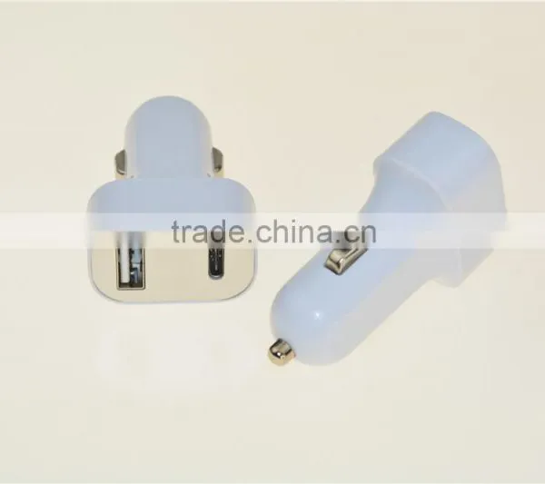 2 Ports Plastic USB-C Car Charger photo-3