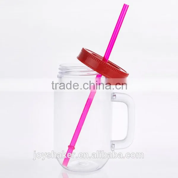 27oz Recycle Transparent Fruit Water Bottle, Handle Water Bottle With Straw photo-3