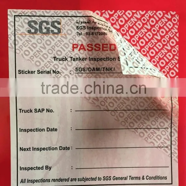 Custom Transparent Tamper Proof Opened Tape