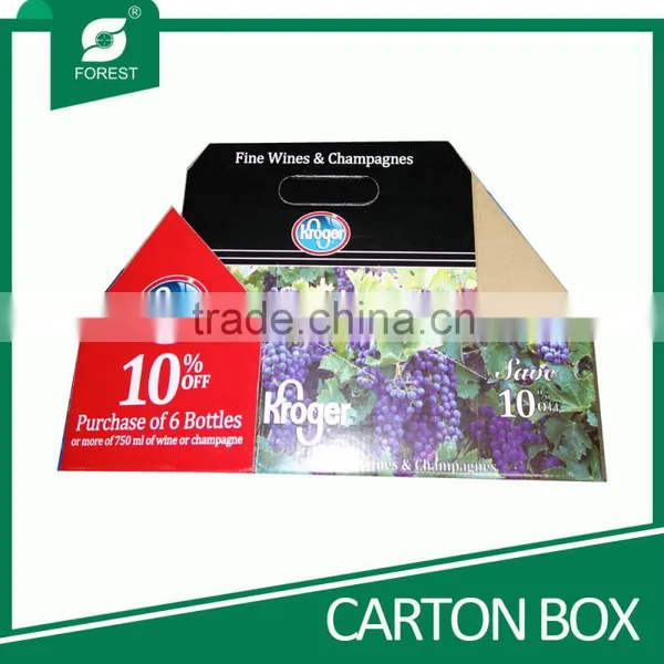 6 PACK GRAPE WINE BOTTLE CARRIER BOX photo-3