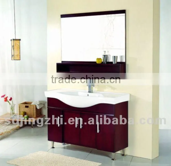 cherry solid wood bathroom cabinet