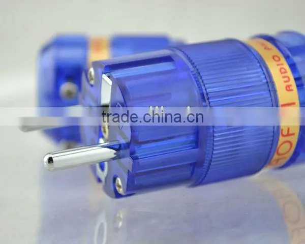 Audiocrast Rhodium Plated Schuko AC Plug +20A IEC Plug
