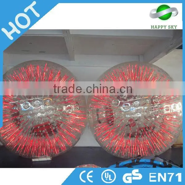 2016 HappySky 100% PTU/ PVC Inflatable LED Human Sized Hamster Ball, Zorb Ball, Human Hamster Ball for Sale Quality Choice photo-3