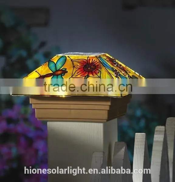Butterfly Solar Fence Light Post Cap for Garden Decor