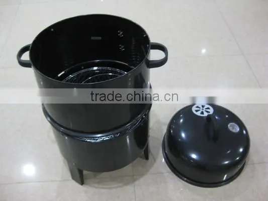 OUTDOOR GARDEN BBQ SMOKERS PORTABLE SMOKING COOKING PATIO BARBEQUE GRILL COAL photo-2