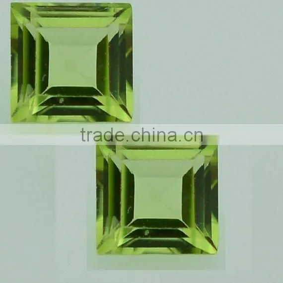 Wholesale Loose Rough Peridot Princess Cut Gemstone, AAA Quality Gemstone photo-2