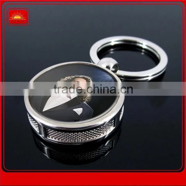 Custom Blank Metal Keyring With Epoxy Sticker Logo photo-2