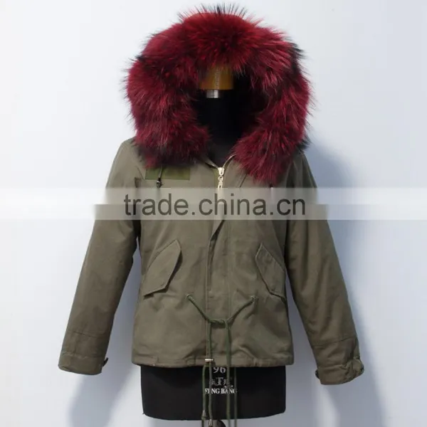 Pc008 New Arrival Women Fur Trim Parka Jackt photo-6