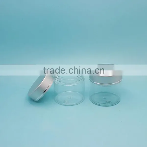 High Quality Small Plastic Jar With Aluminum Cap, 60ml 2oz Plastic Jar With Metal Cap photo-6