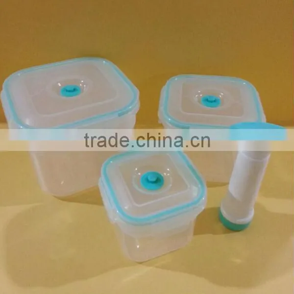 3pcs Square Vacuum Food Storage With Pump GL9513-B
