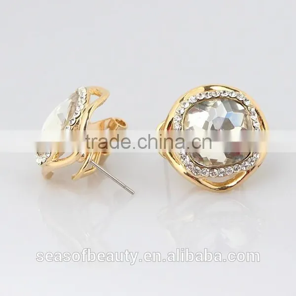 Design Latest Fashionable Design Diamond Ear Studs for Women photo-2