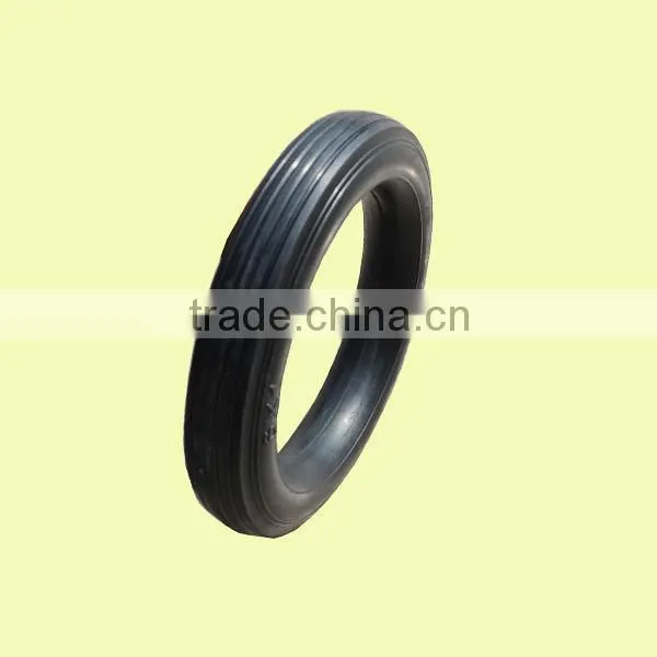 6x1inch Solid Rubber Tire With Rib Tread for Material Handling Carts