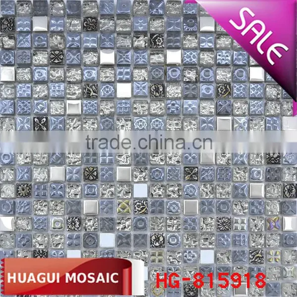 The Best Sales Super Quality Glass Mixed Resin Mosaic Tile for Interior Wall