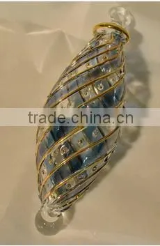 Hot Selling Glass Christmas Ornaments With 14 k Gold