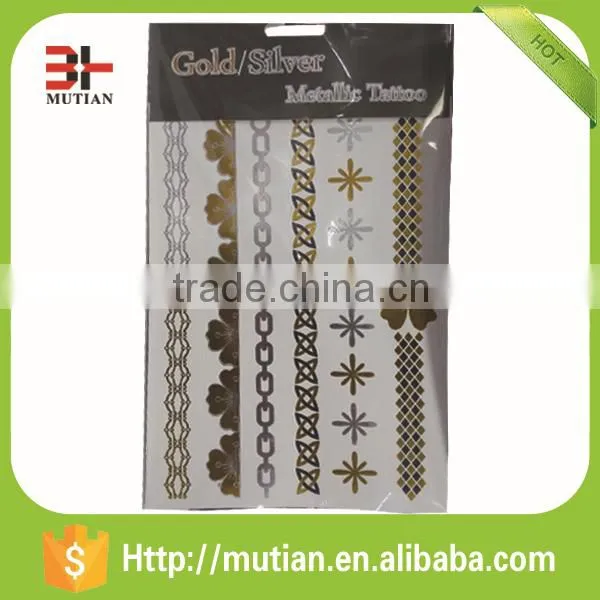 Tattoo Sticker Type and Temporary Feature Gold Foil Temporary Tattoos photo-4