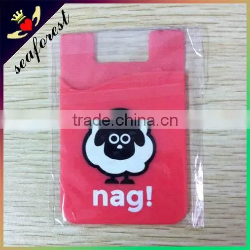 Eco-friendly Silicone Custom Printing Adhesive Phone Card Holder photo-5