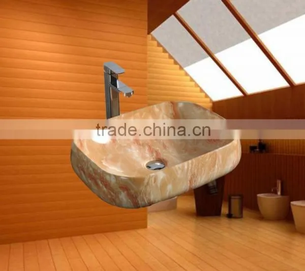High Quality Hand Painted Solid Surface Kitchen Sinks Wholesale photo-5