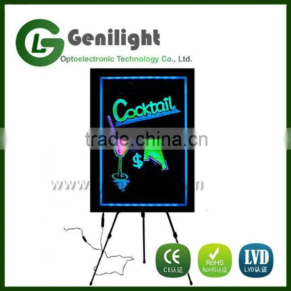 60*80cm Customized Restaurant Erased LED Menu Board Signage Magic photo-2