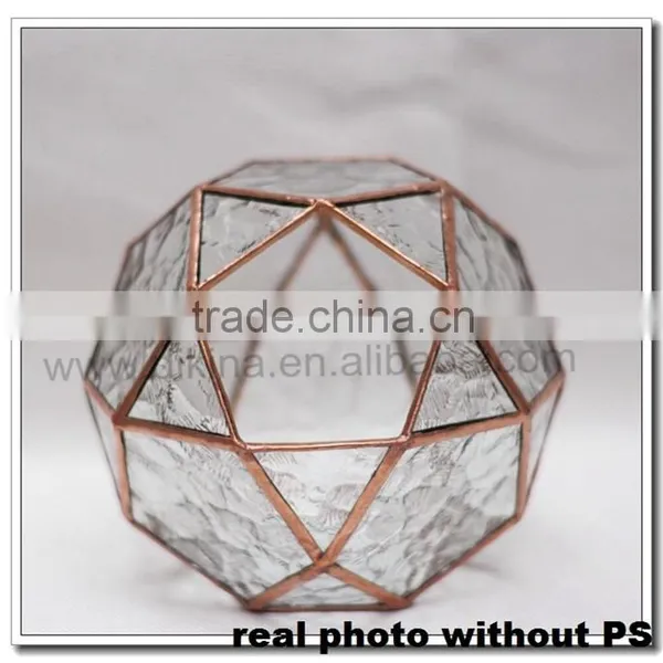 Top Sales! House, Ball, Octagonal Shape (many Shapes) Hanging Vintage Hand Painted Miniature Geometric Clear Flower Vase Glass photo-6