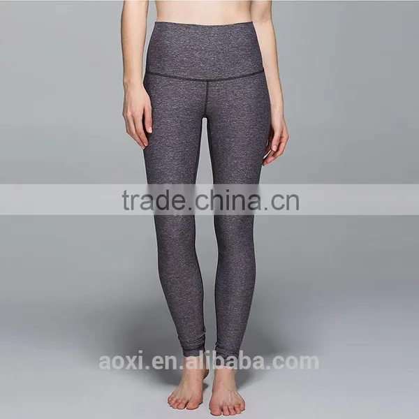 Oem Service Clothing Supplier Yarn Dyed Womens High Waist Supplex Yoga Pants photo-4