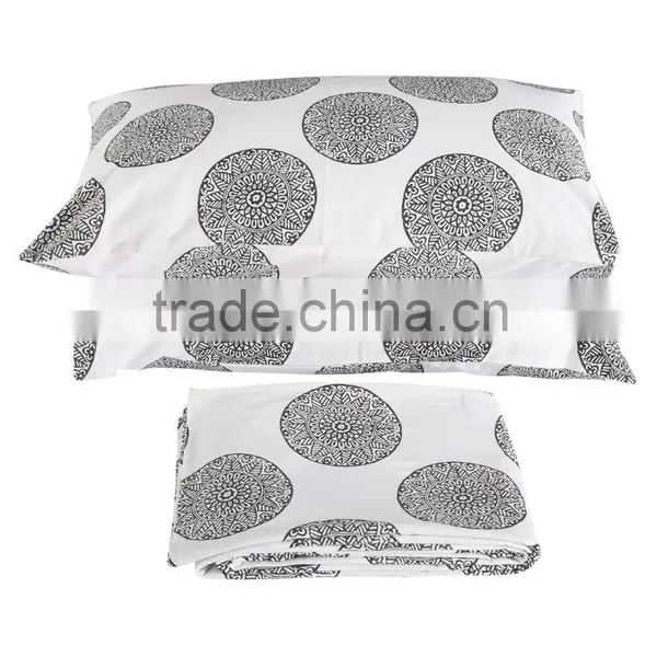Jaipur Hand Block Print Bed Sheet Indian Hand Block Printed Cotton Fabric Bedsheets photo-4