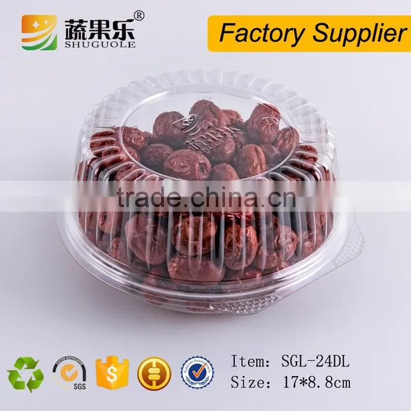 PET Clear Round OEM Plastic Container Box With Lid photo-2