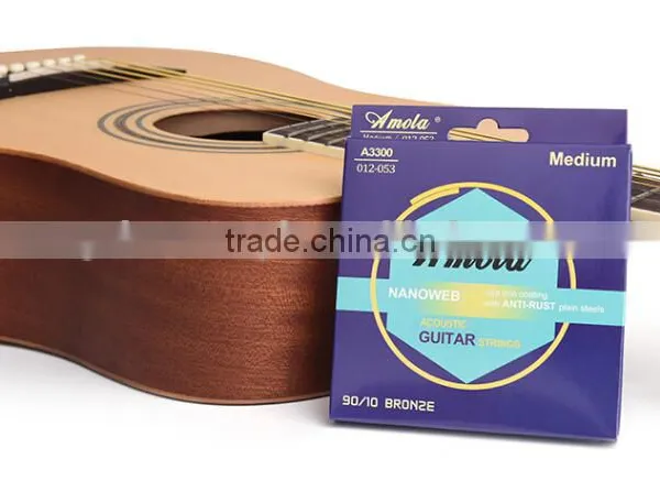 Amola Phosphor Bronze A3100 A3200 A3300 Ulra Thin Coating Acoustic Guitar Strings photo-3