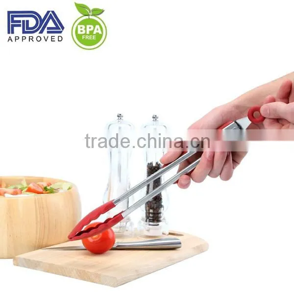 Latest Design Food Safty Silicone Pastry Food Tongs With Locking Function photo-2
