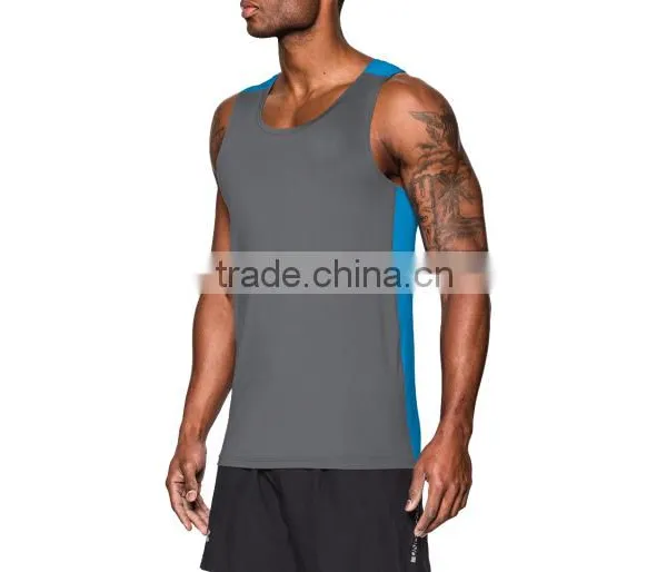Custom Dry Fit Running Gym Compression Tank Top for Men photo-3