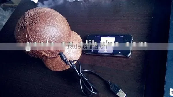 coconut shell Bluetooth speaker/receiver portable bluetooth speaker