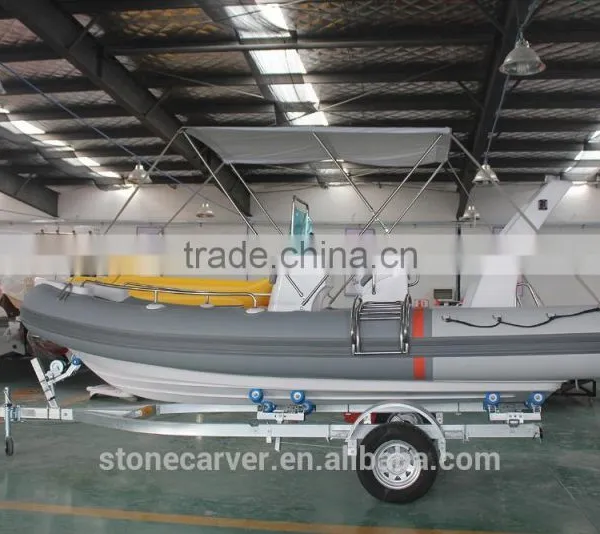 Rilaxy Factory Directly 5.2m 17ft Dual Layer Fiberglass Hull Rigid Inflatable Boat RIB520A photo-6