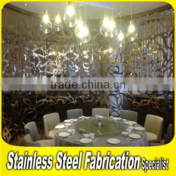 Stainless Steel Decorative Restaurant Movable Partition Wall photo-2