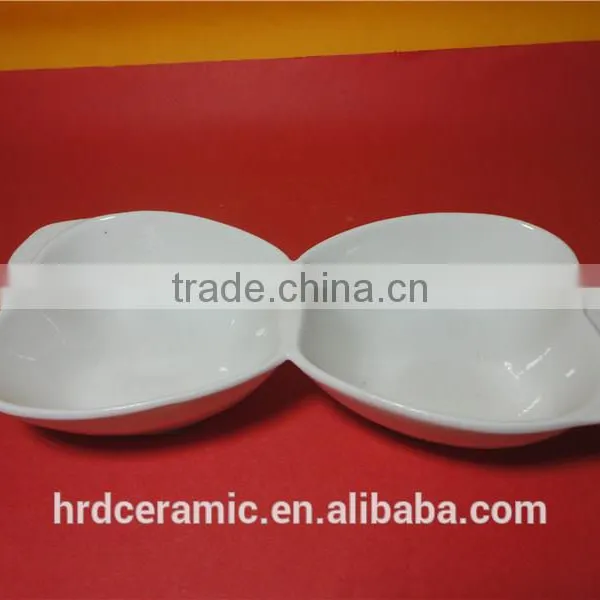 19.5*8.7*3.8cm Star Hotel White Ceramic Dinner Plate Apple Shape Dish photo-4