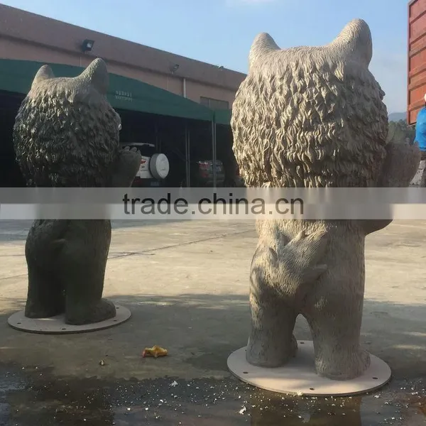 Fiberglass Wolf Statue Figure photo-5