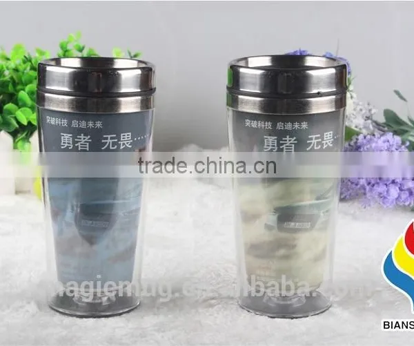 2017 New Magic Stainless Steel Travel Mug With Plastic Outer photo-6