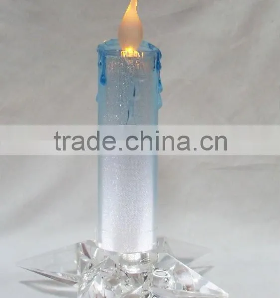 Clear Acrylic With Shiny Paper LED Candle Lighting Indoor Christmas Decorations photo-3