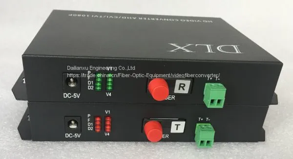 4chs 720P/960P/1080P AHD/CVI/TVI/Analog All in One Video+1 Channel Reverse RS485 Fiber Optical Transmistter HD PTZ Camer photo-3