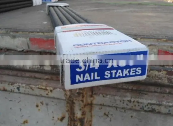 Square/round /flat Steel Nail Stake 7/8"&3/4" Length From 12"-48" on Sale photo-2