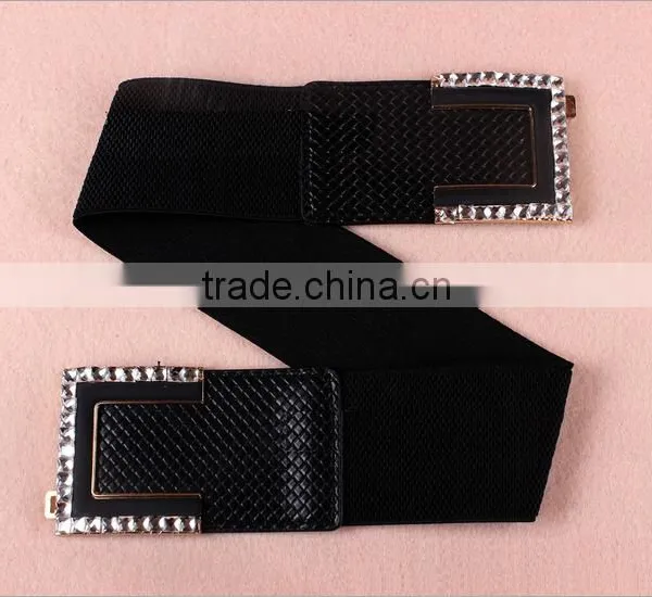 Wholesale C Pattern Alloy Buckle Sex Women Lady Wide PU Waist Belt photo-2