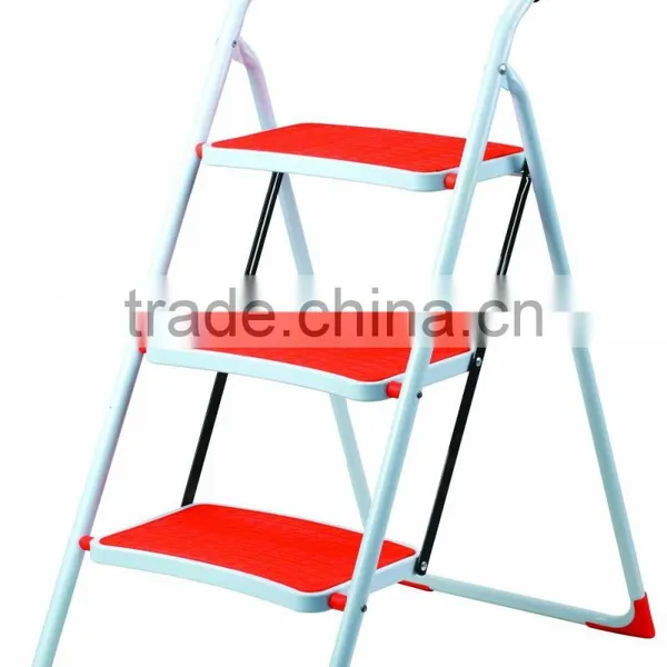 WR2062K-1 3 Step Steel Folding Agility Household Step Ladder With Mat